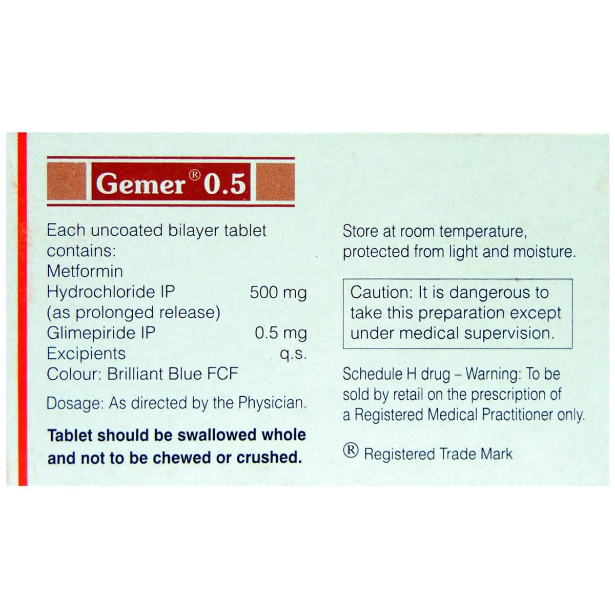 Gemer 0.5 Tablet