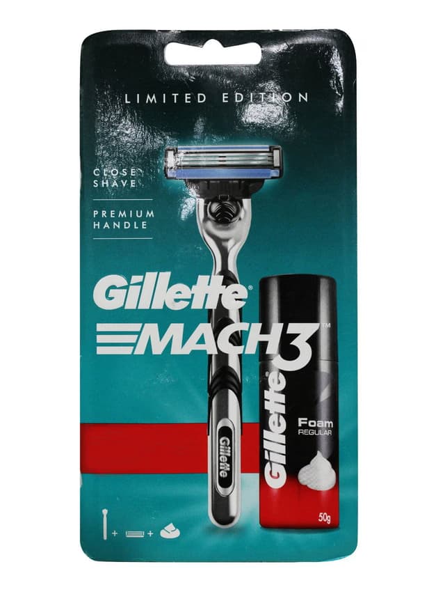 Gillette Mach3 Fresh Clean Razor (Free Foam)