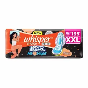 Whisper Choice Night Sanitary Pads XXL