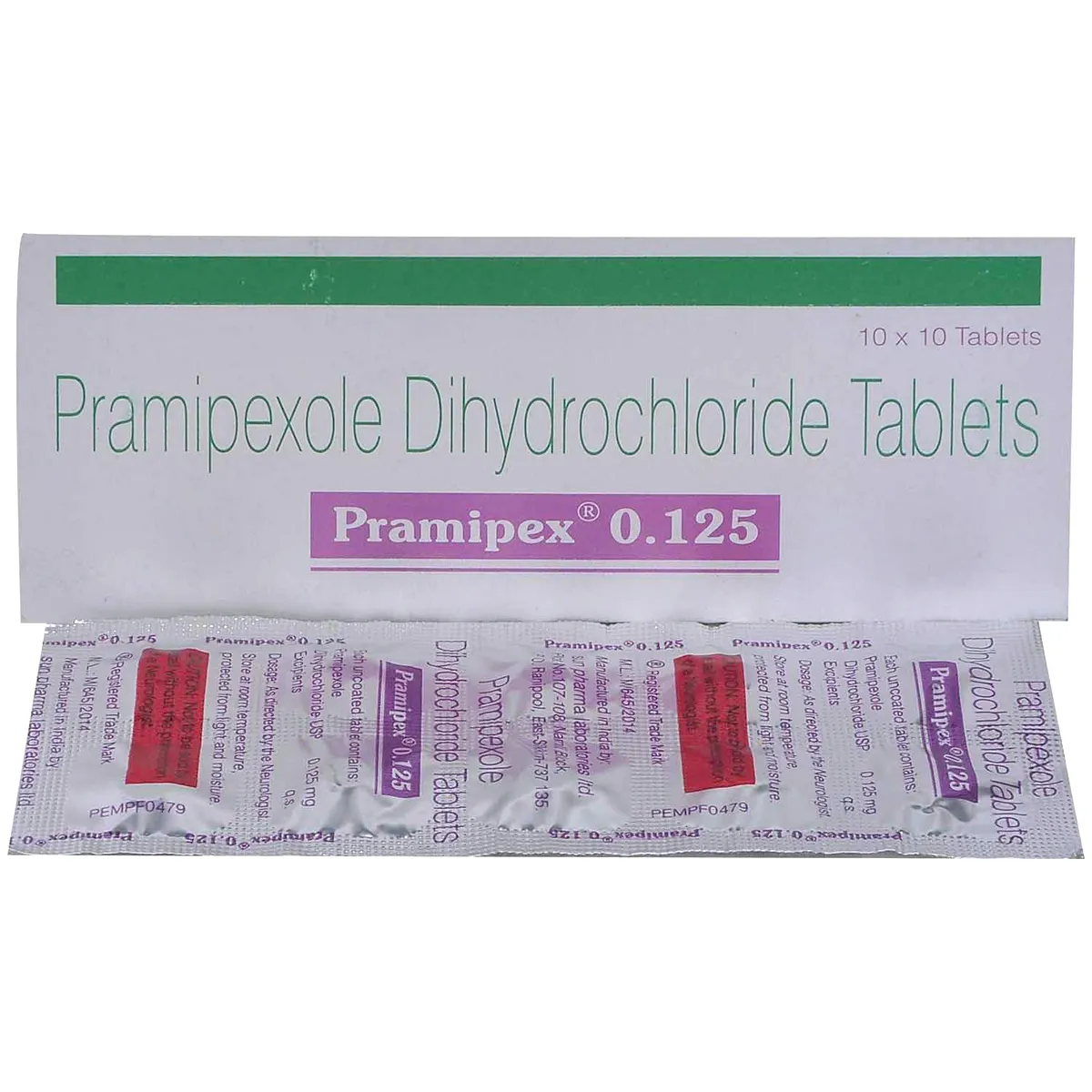 PRAMIPEX 0.125 TAB