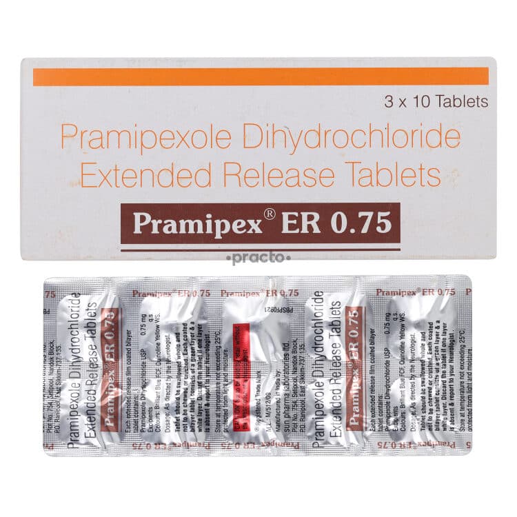 PRAMIPEX ER 0.75MG TAB