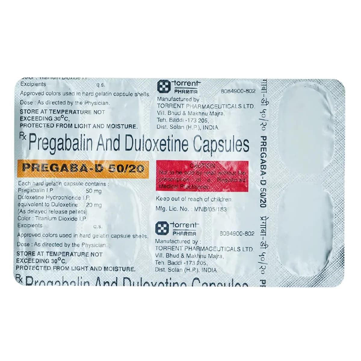 PREGABID D 50/20 CAP
