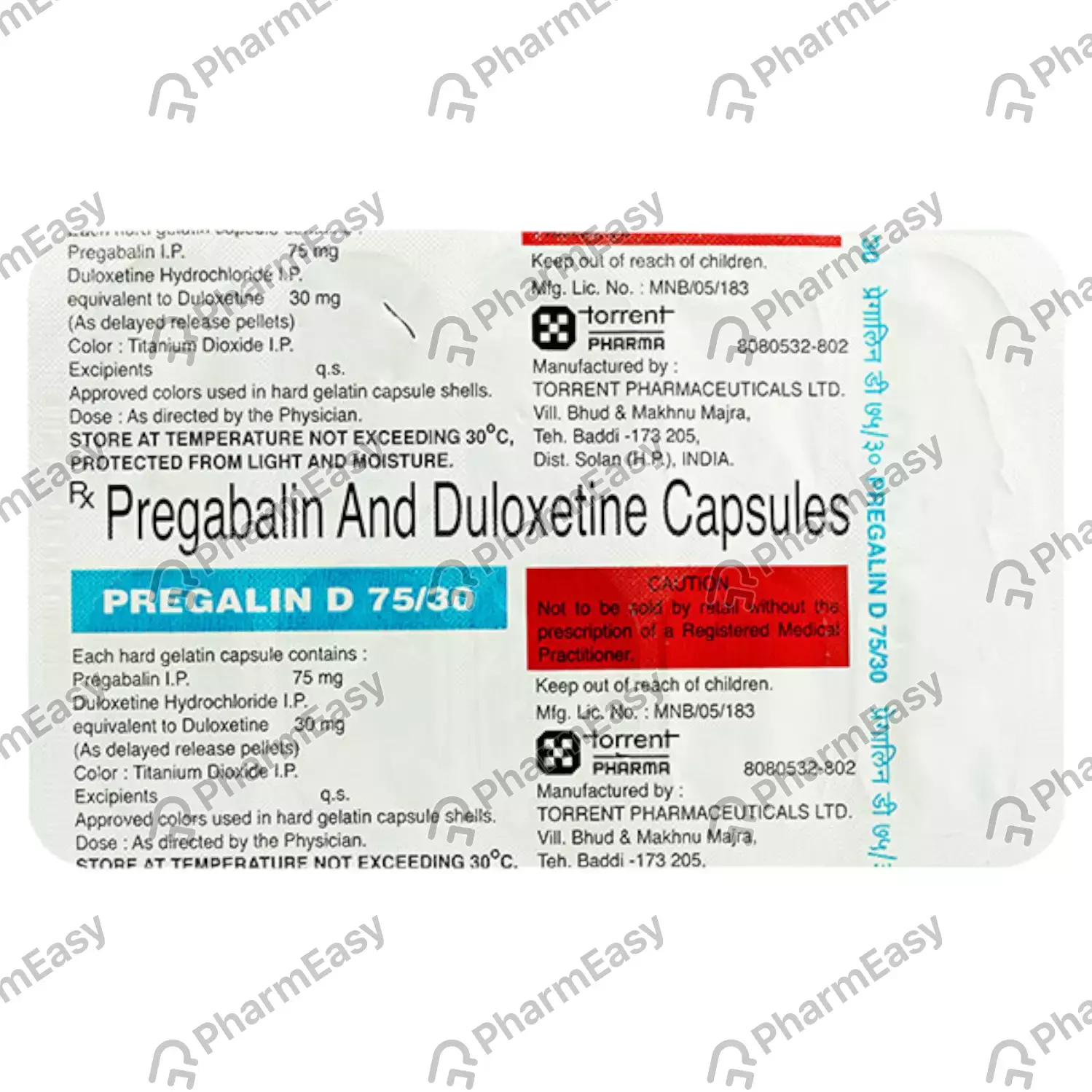 PREGALIN DM 75/30MG CAP