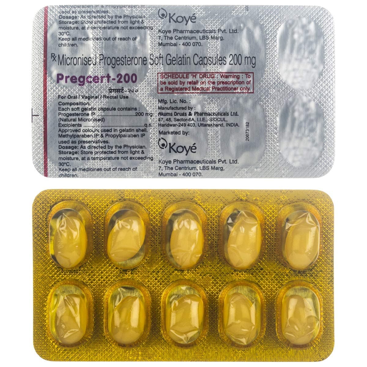 PREGCERT 200 CAPS
