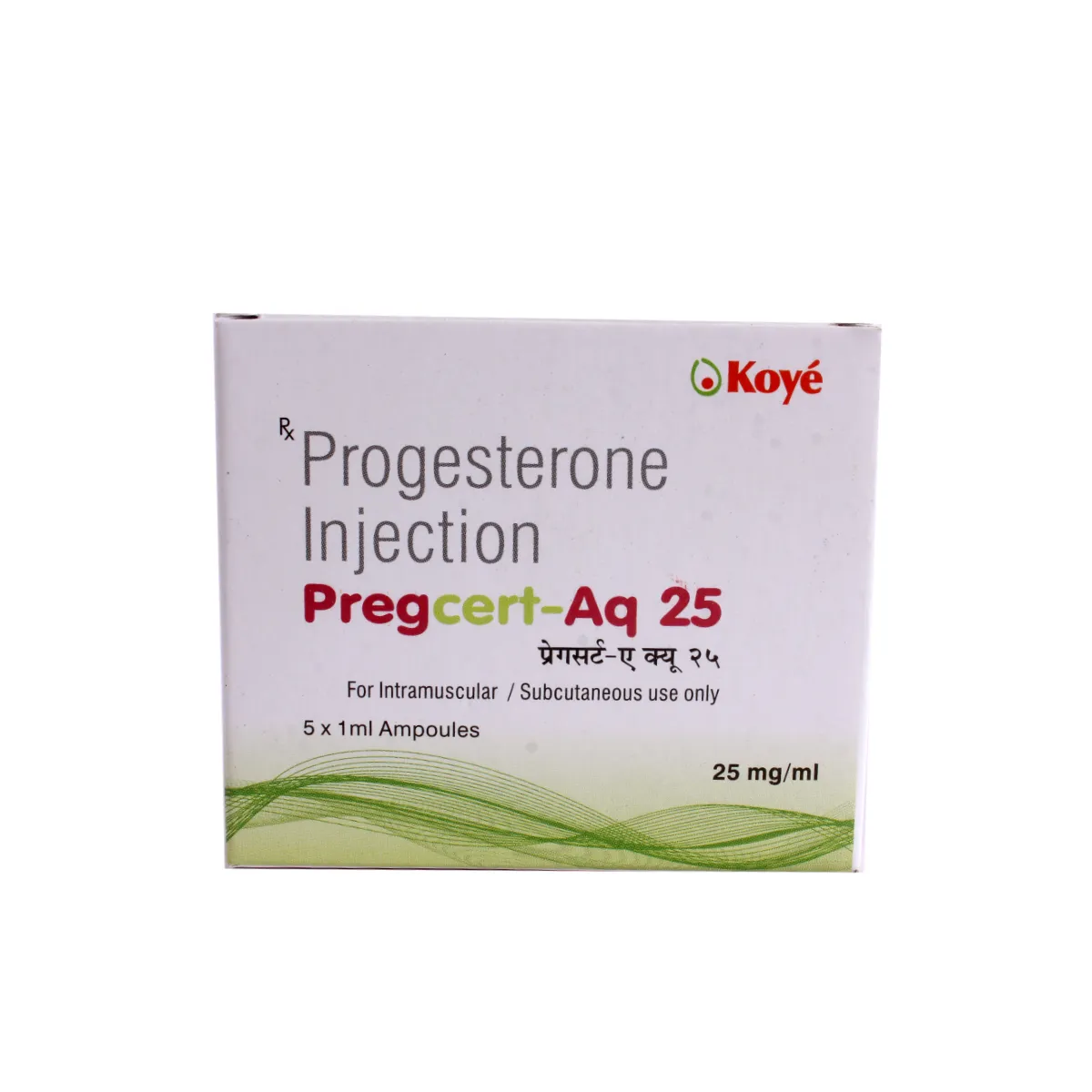 PREGCERT-AQ 50MG INJ