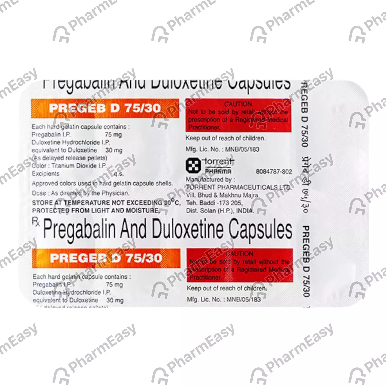 PREGEB-DM 75/30MG CAP