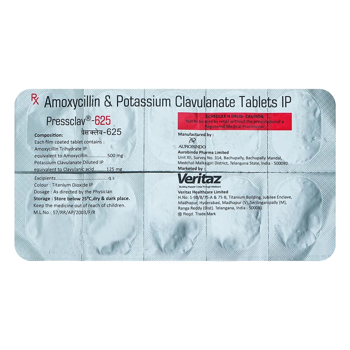 PRESSCLAV 625MG TAB