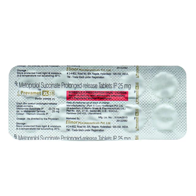 Prevamet Xl 25MG Tab