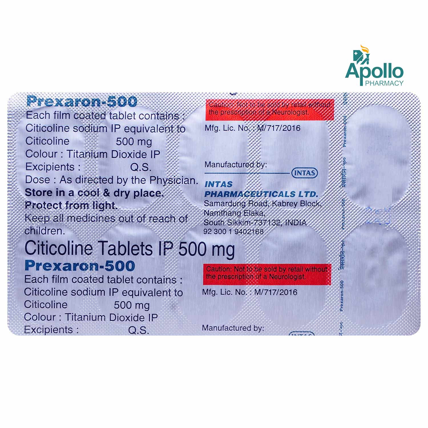 PREXARON 500MG