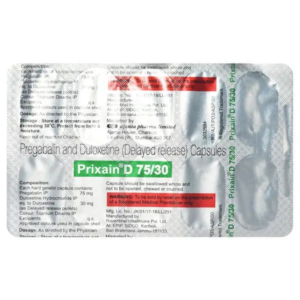 PRIXAIN D 75/30MG TAB 10`S