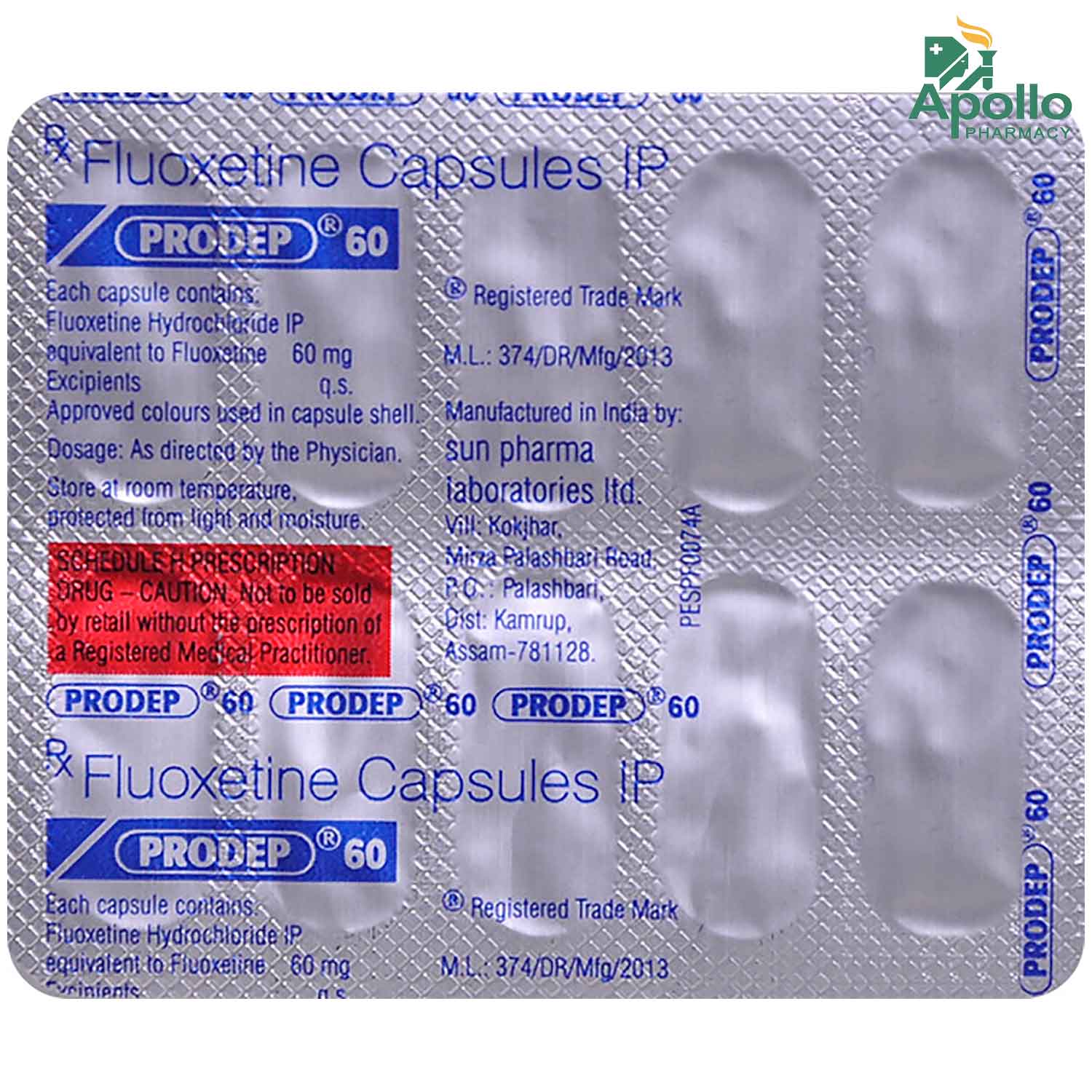 PRODEP 60MG CAP 10`S