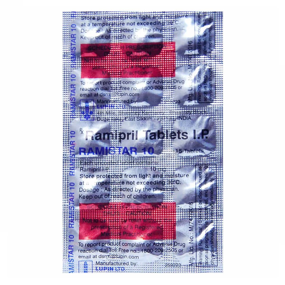 RAMISTAR-H 10MG TAB