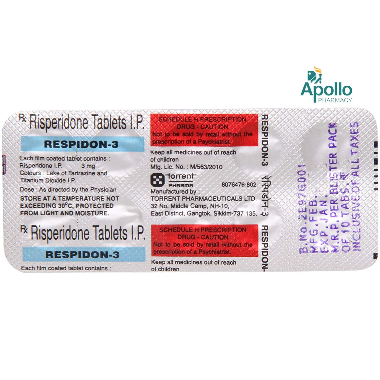 RESPIDON 3MG TAB 10`S