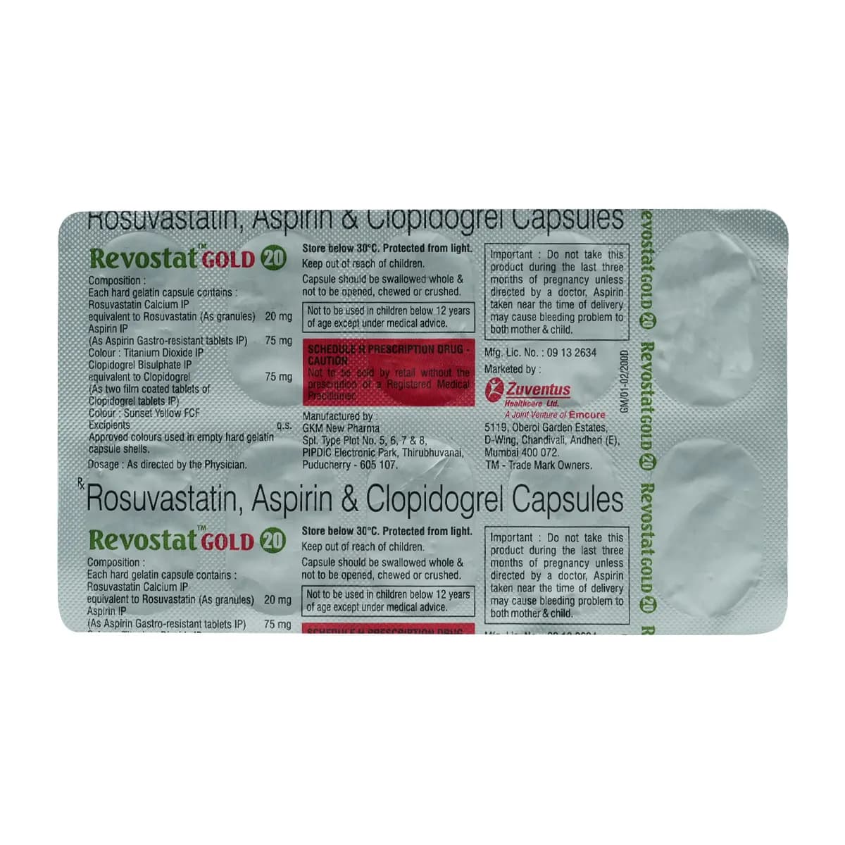 REVOSTAT GOLD 20MG CAPS