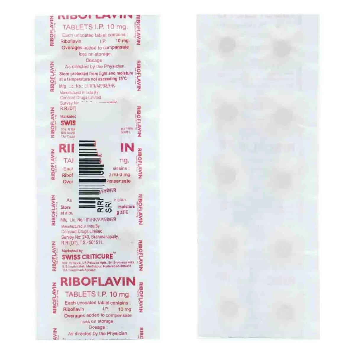 RIBOFLAVINE TAB 10`S