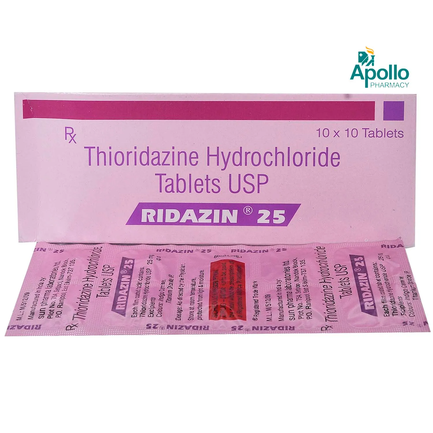RIDAZIN 25MG TAB 10`S