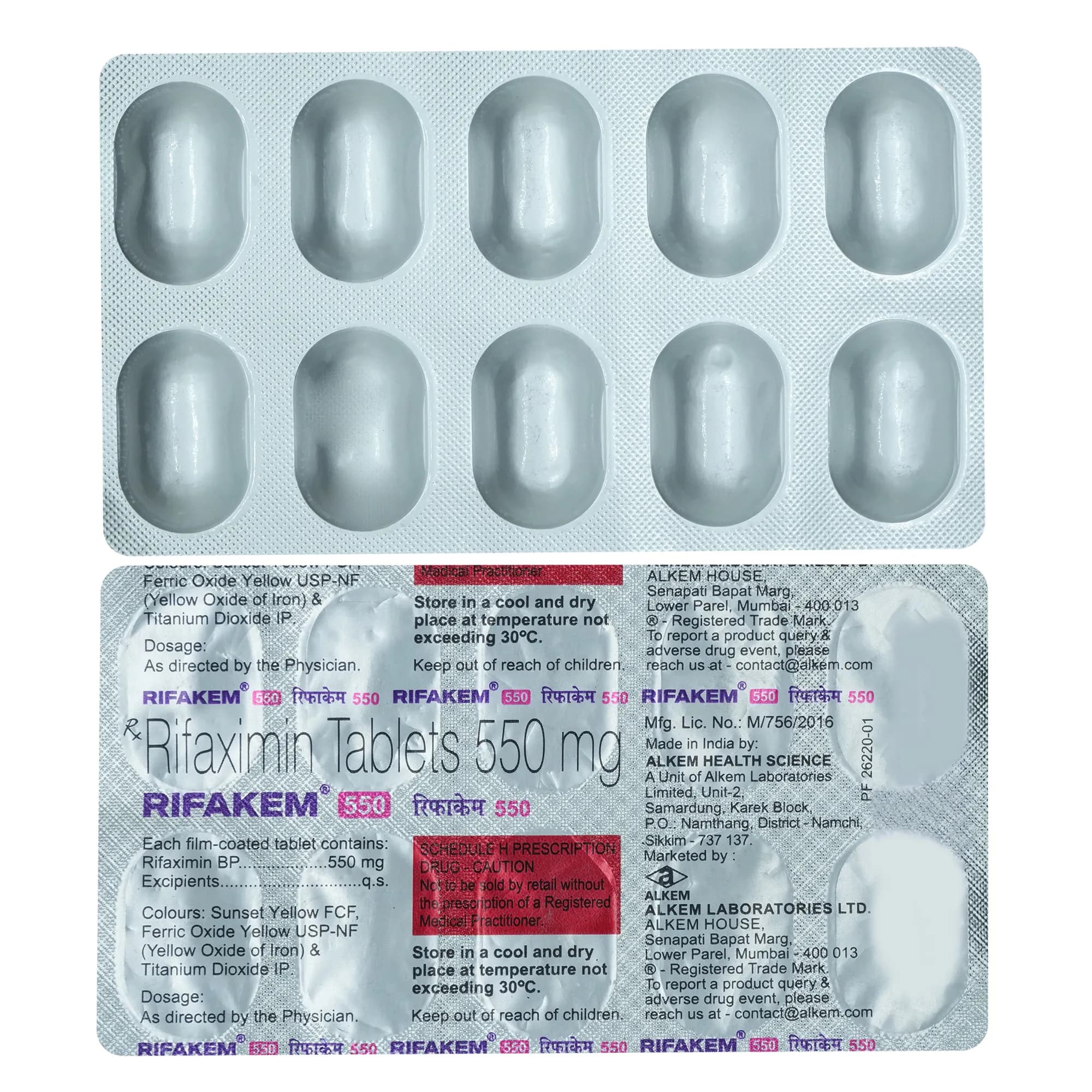 RIFAKEM 550MG TAB