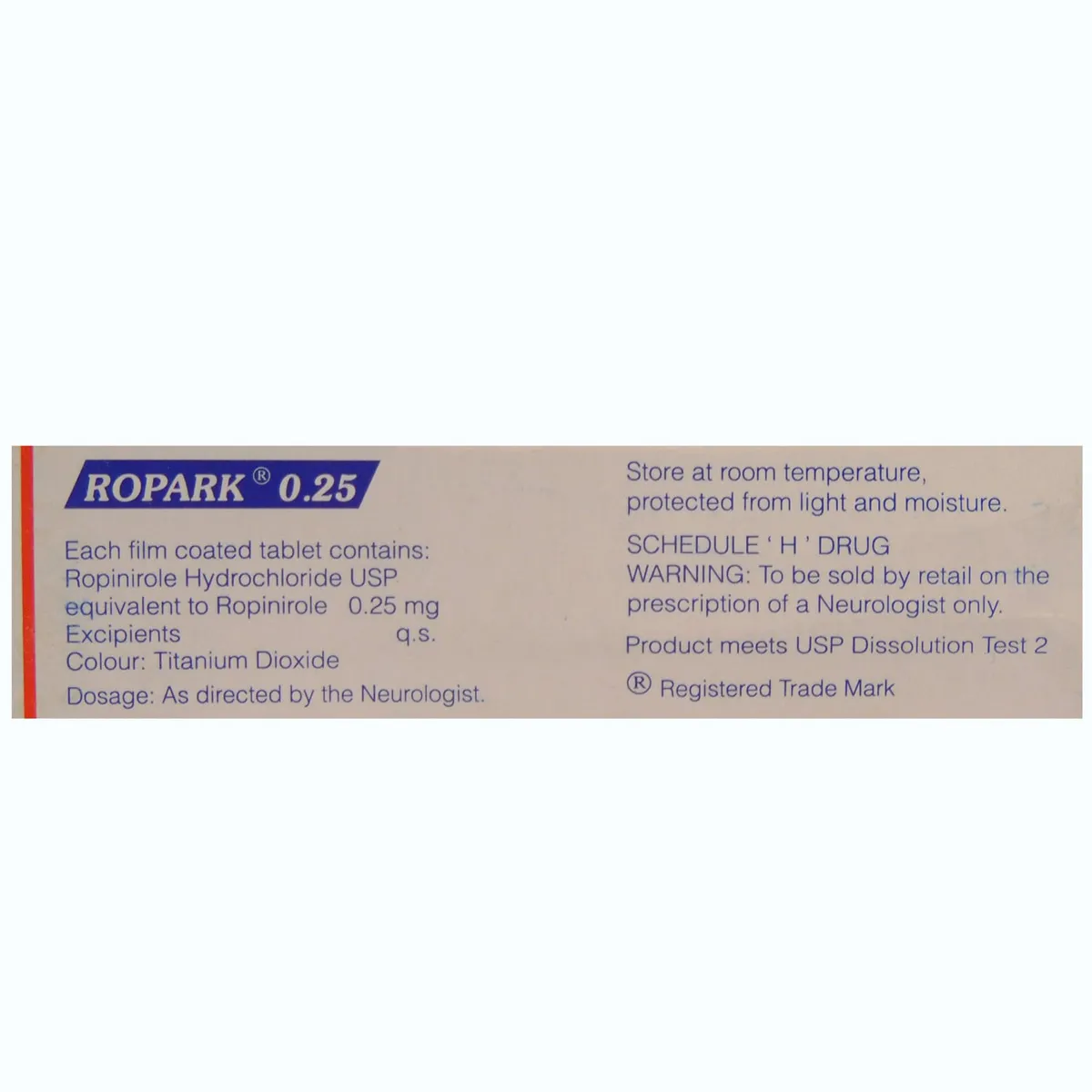 Ropark 0.25 Tablet