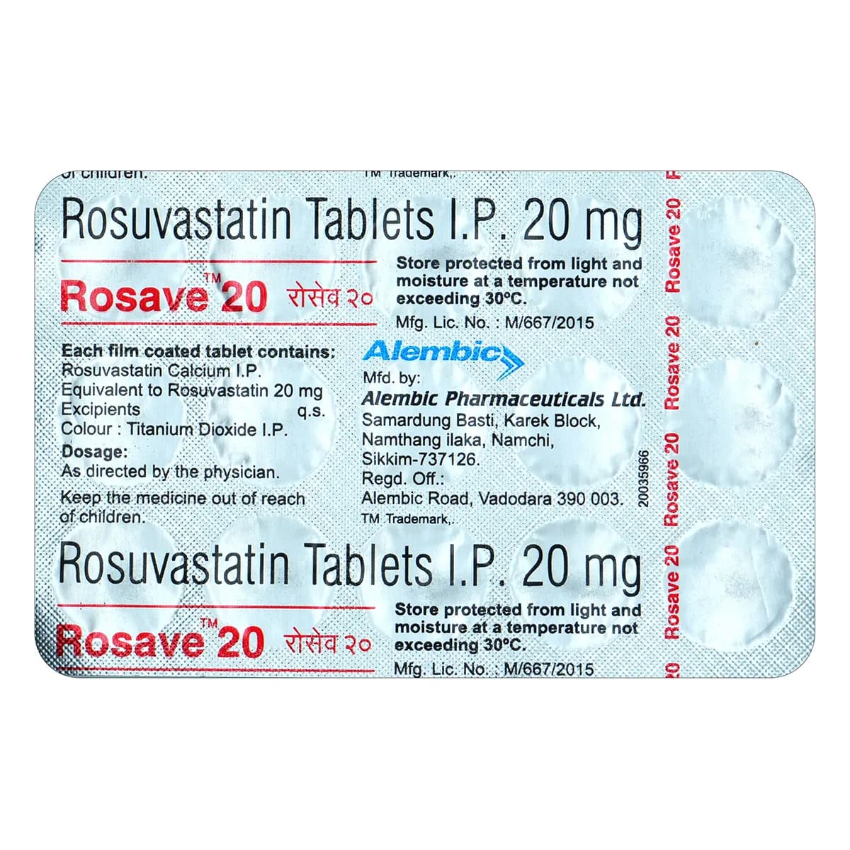 ROSAVE 20MG TAB