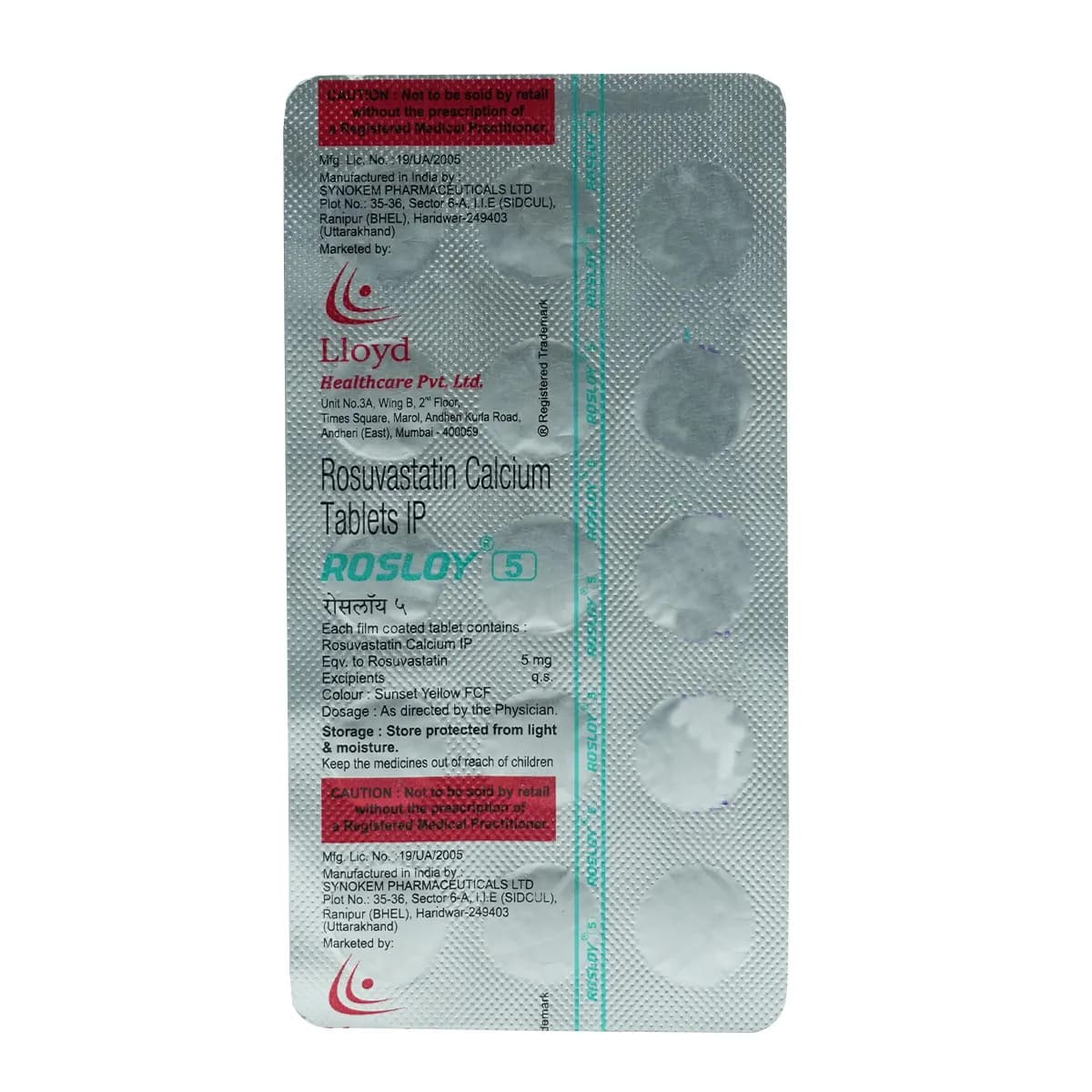 ROSLOY F 5MG TAB