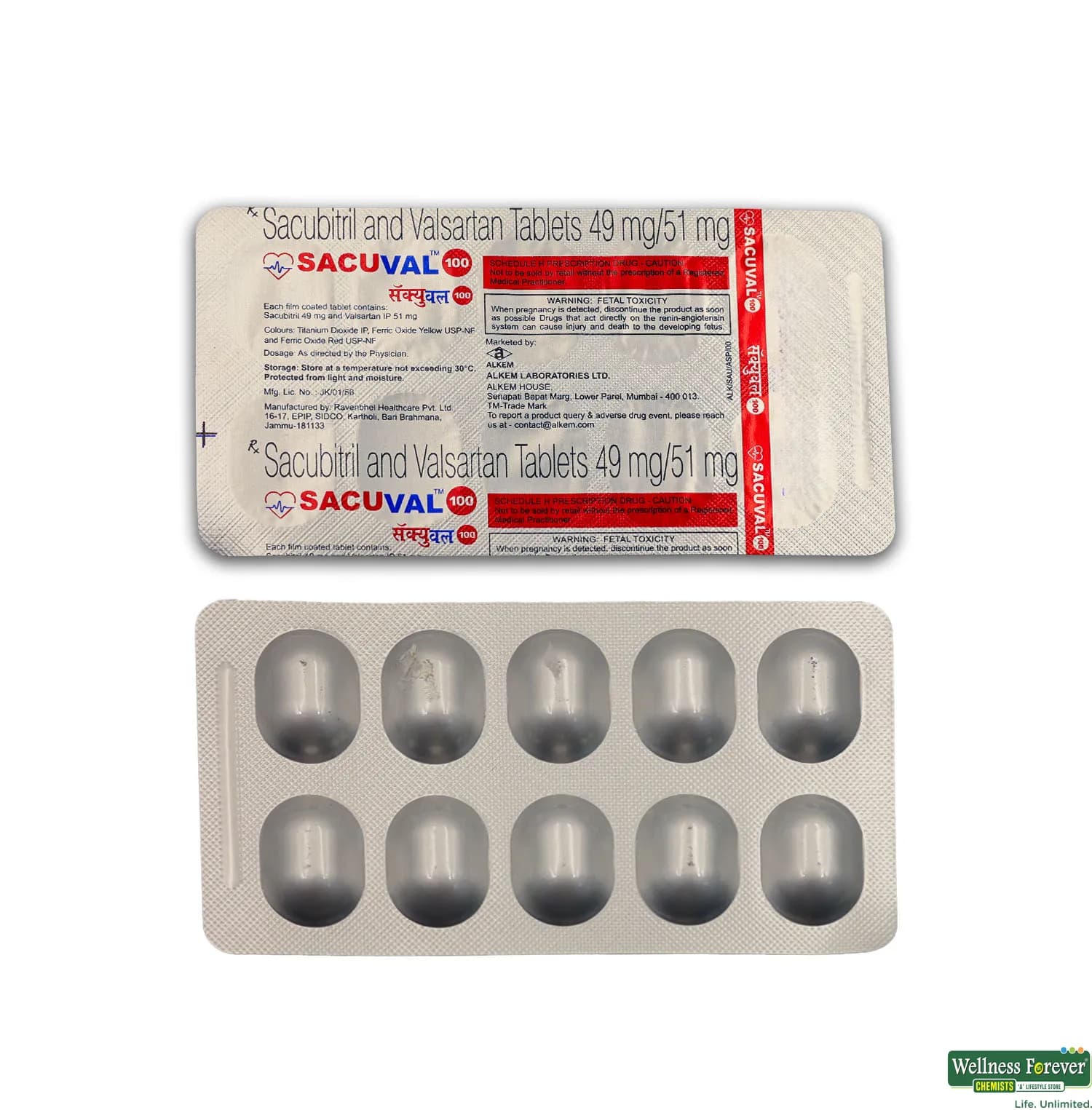 SACUVAL 100 MG TAB 10`S