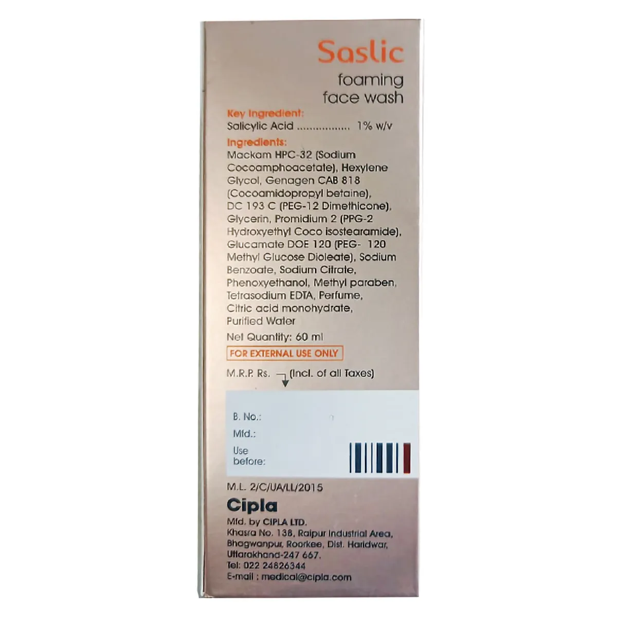 Saslic Hydra Foaming Face Wash