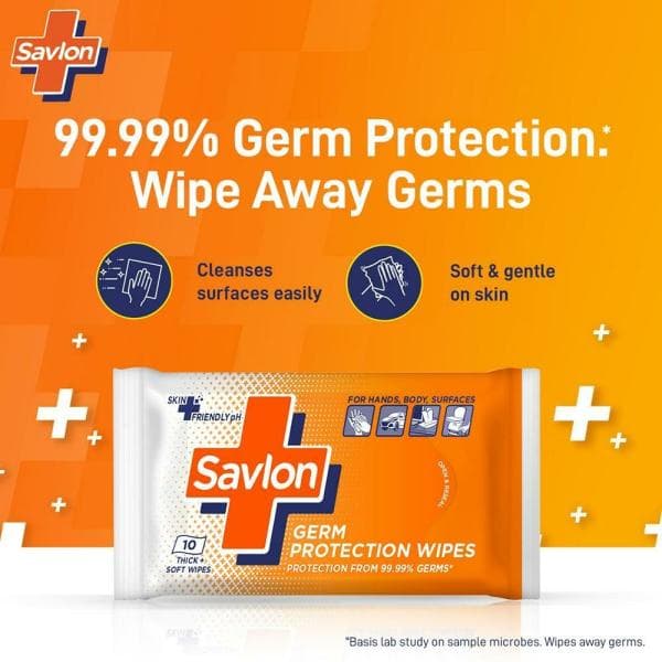 SAVLON GERMPRO WIPES 10`S