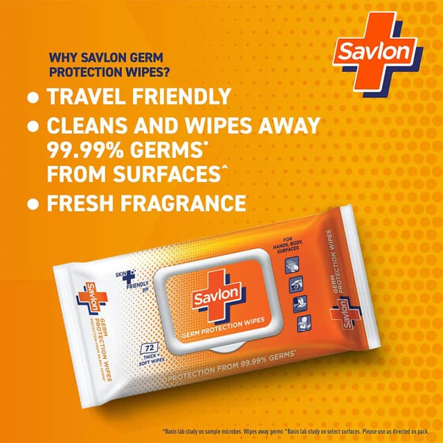 Savlon Germpro Wipes 72S