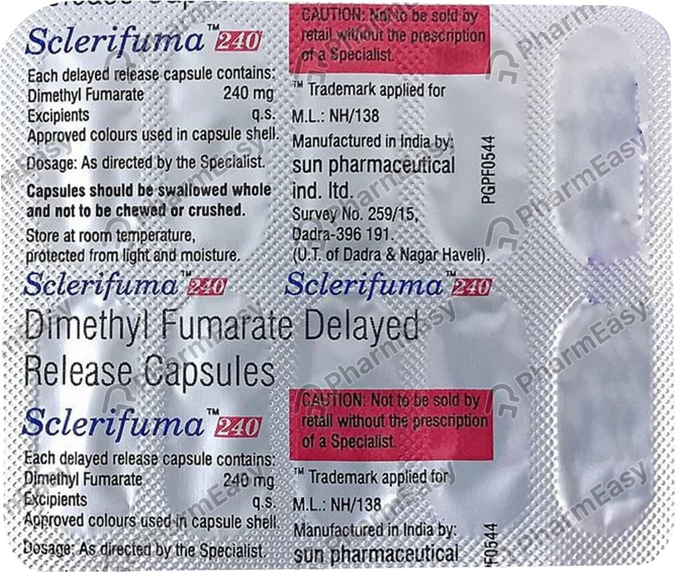 SCLERIFUMA 240MG CAPS