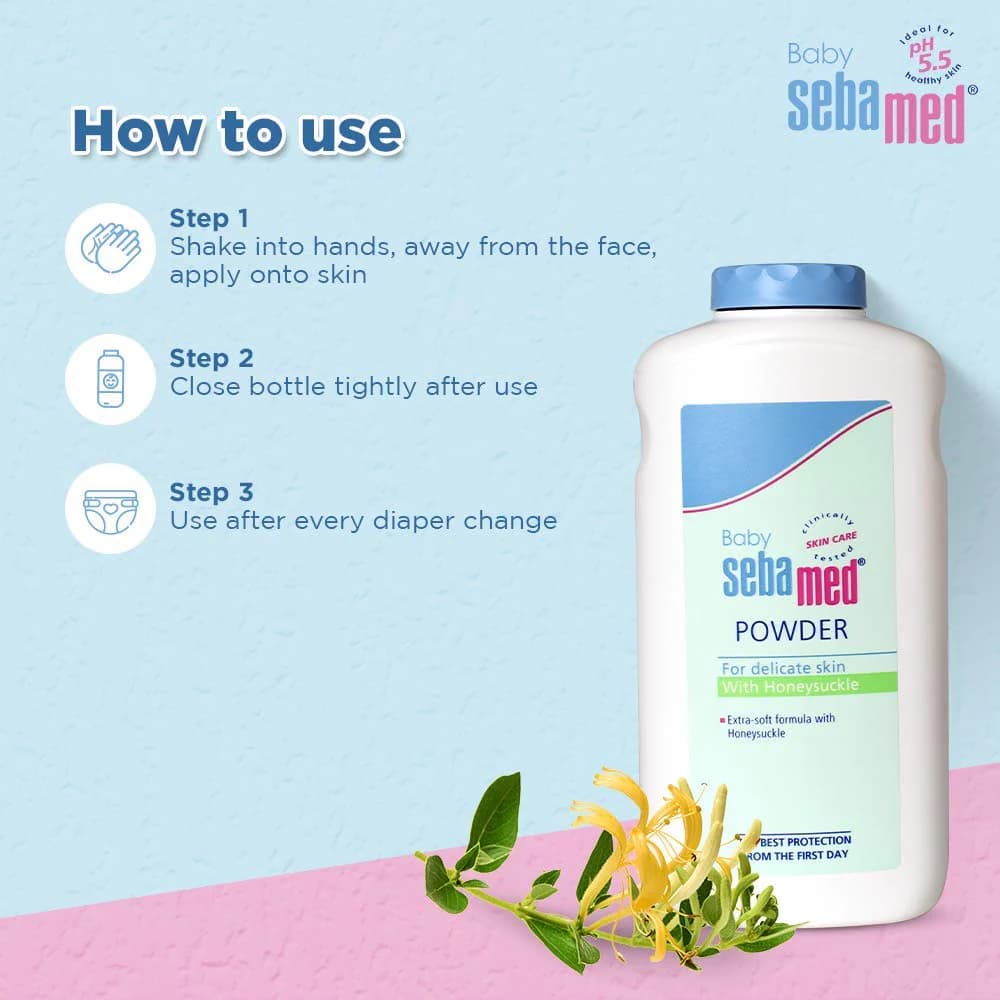 SEBAMED BABY POWDER HONEY SUCCKLE