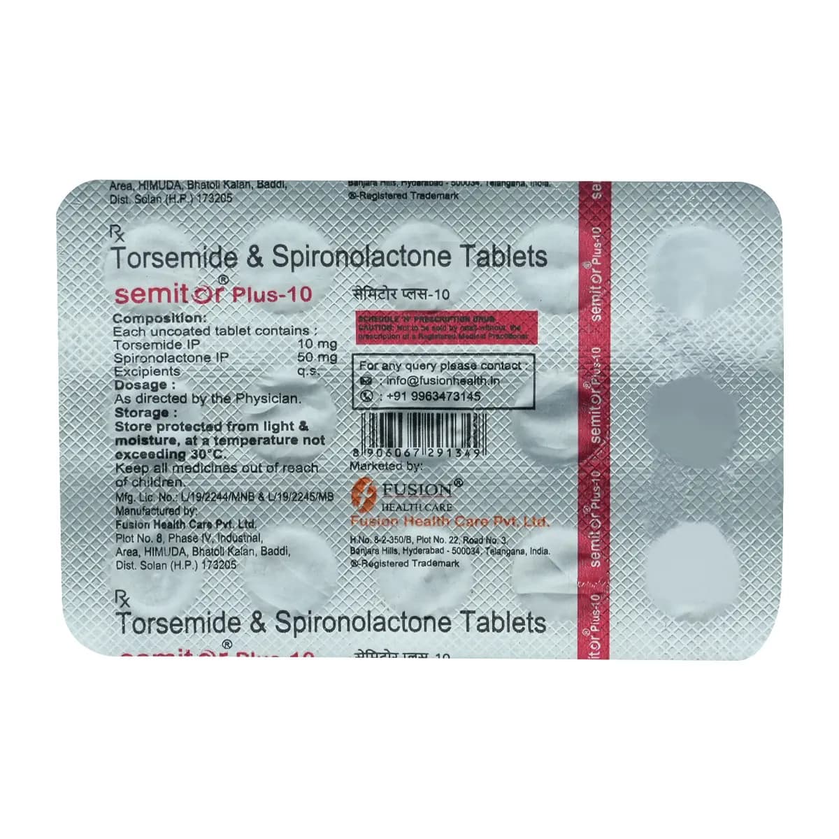 SEMITOR PLUS LS 10 MG TAB