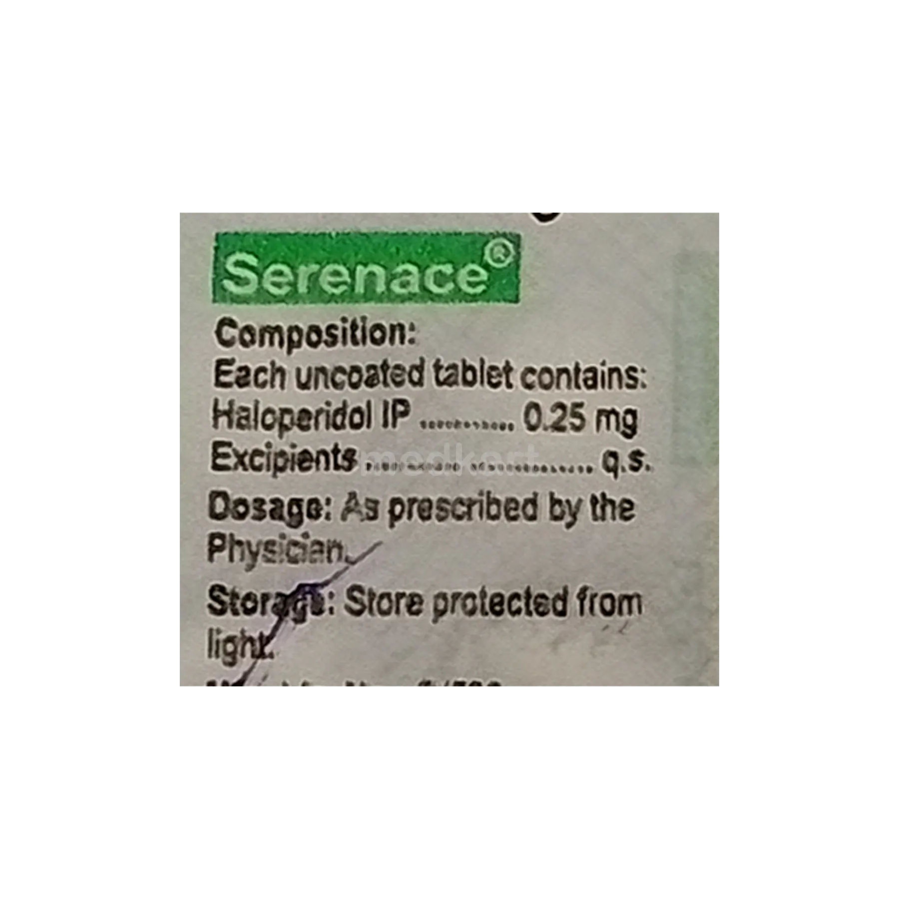 SERENACE 0.25MG