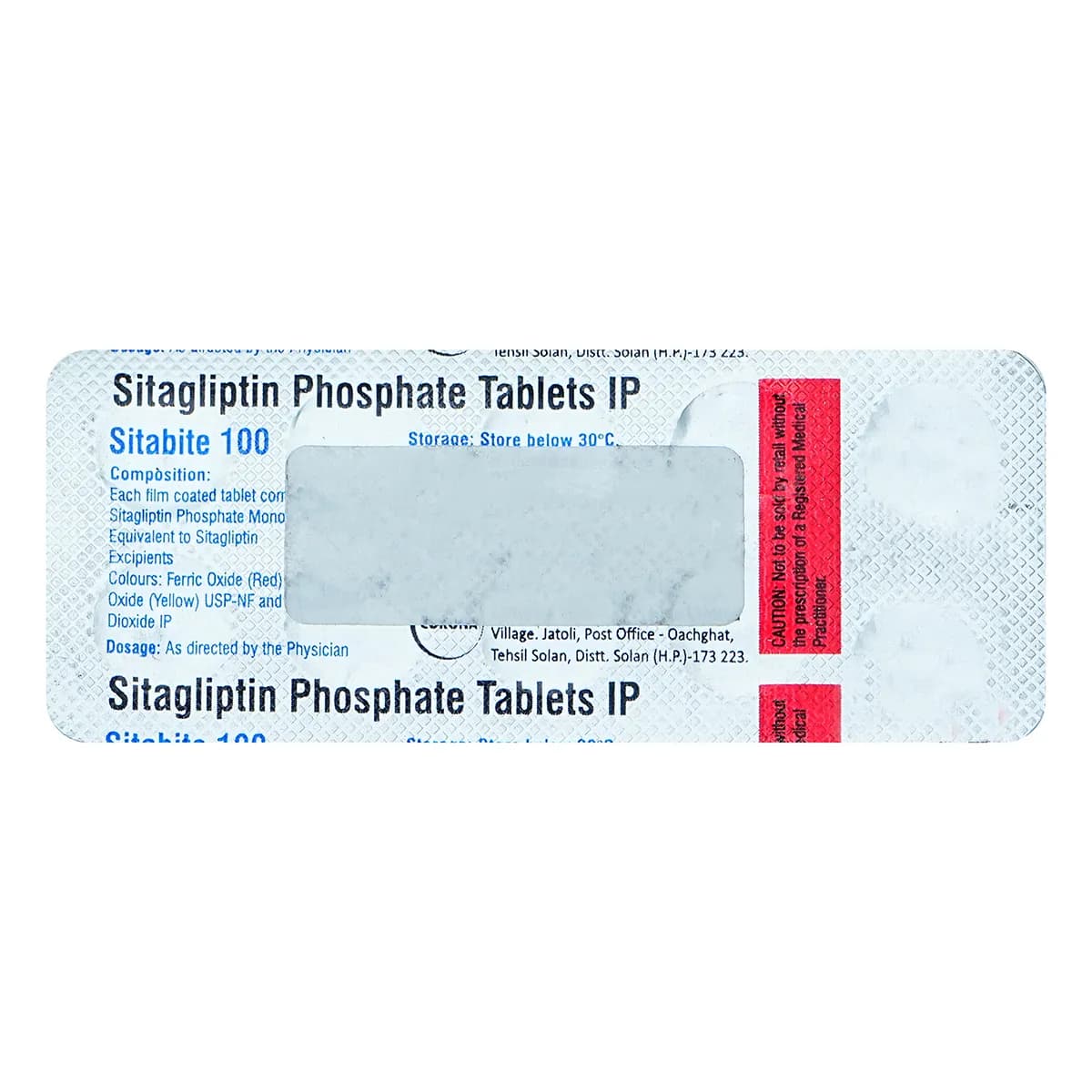 SITABITE E 100/10MG TAB