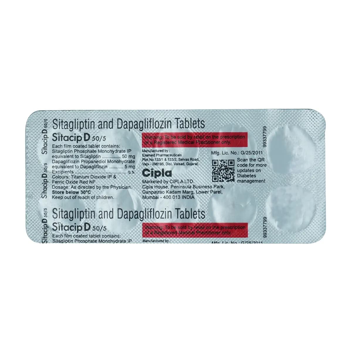 SITACIP D 50/5MG TAB