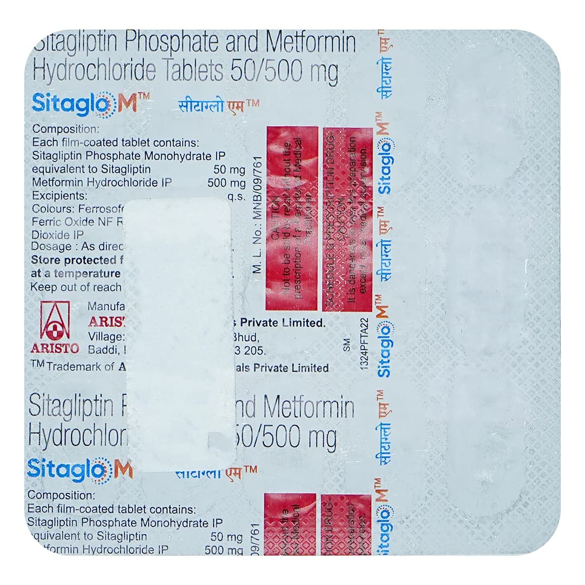 SITAGLO GM 1/50/500MG TAB