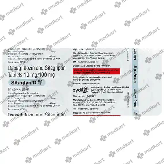 SITAGLYN D 100/10MG TAB 10S
