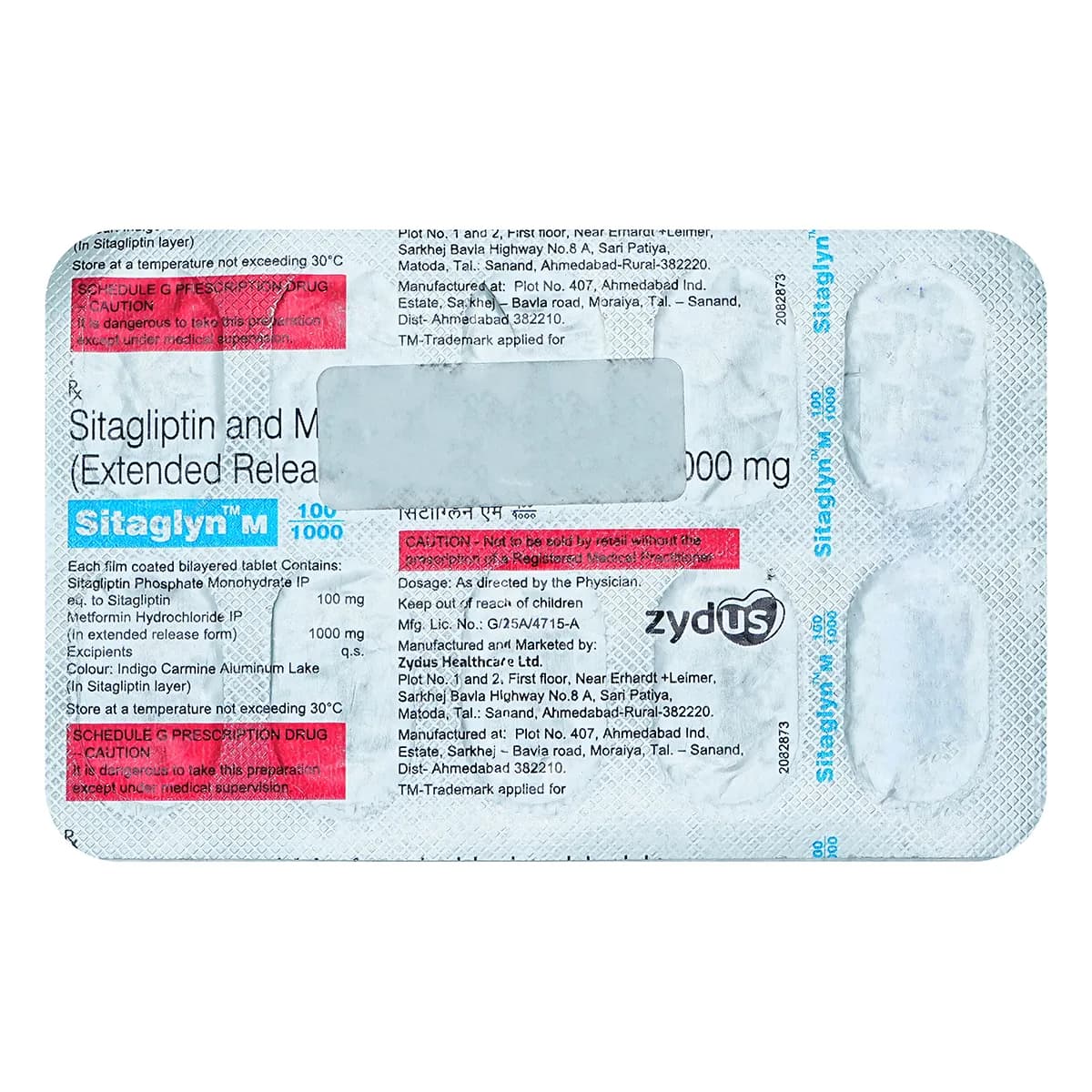 SITAGLYN M 100/1000 TAB