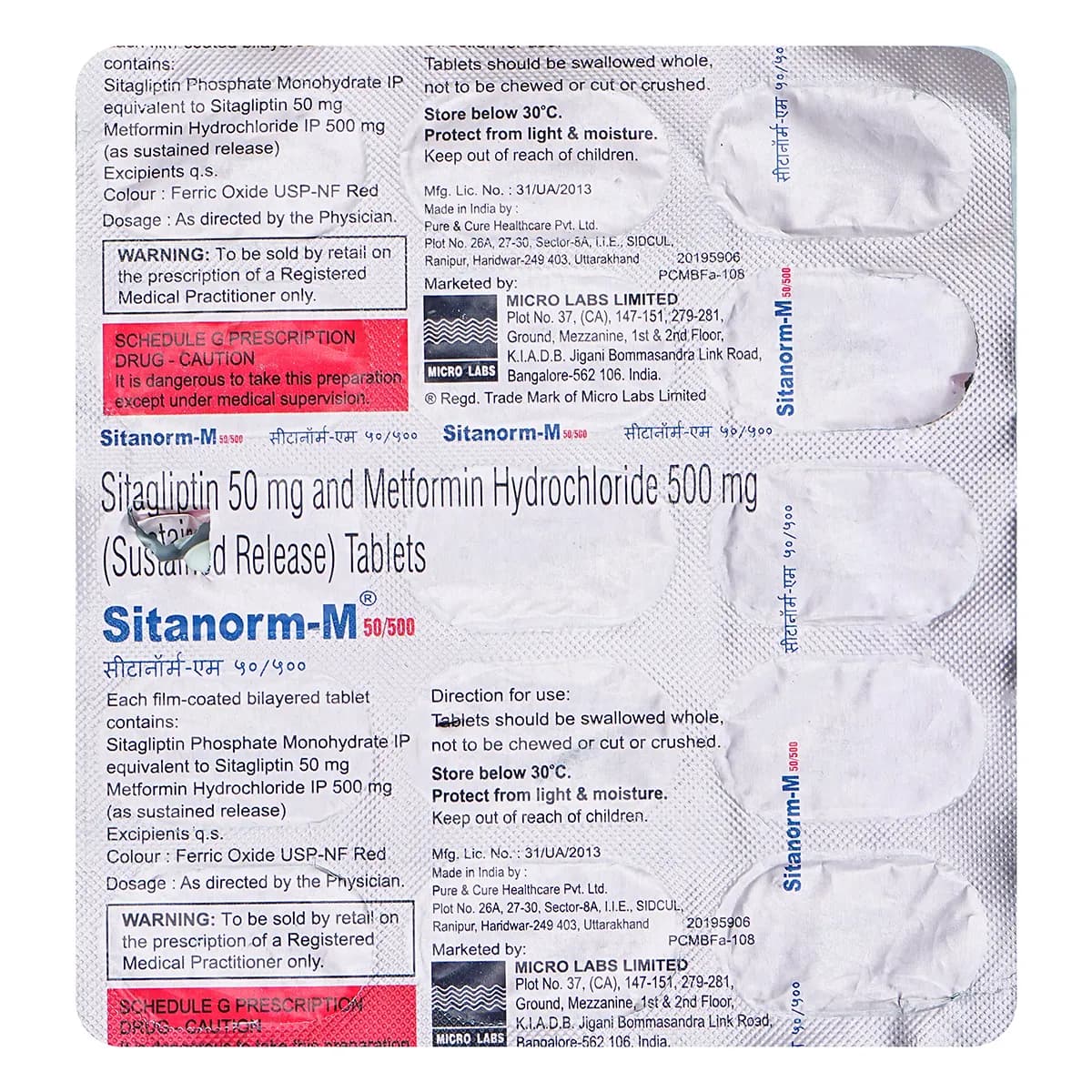 SITANORM M 50/500 TAB