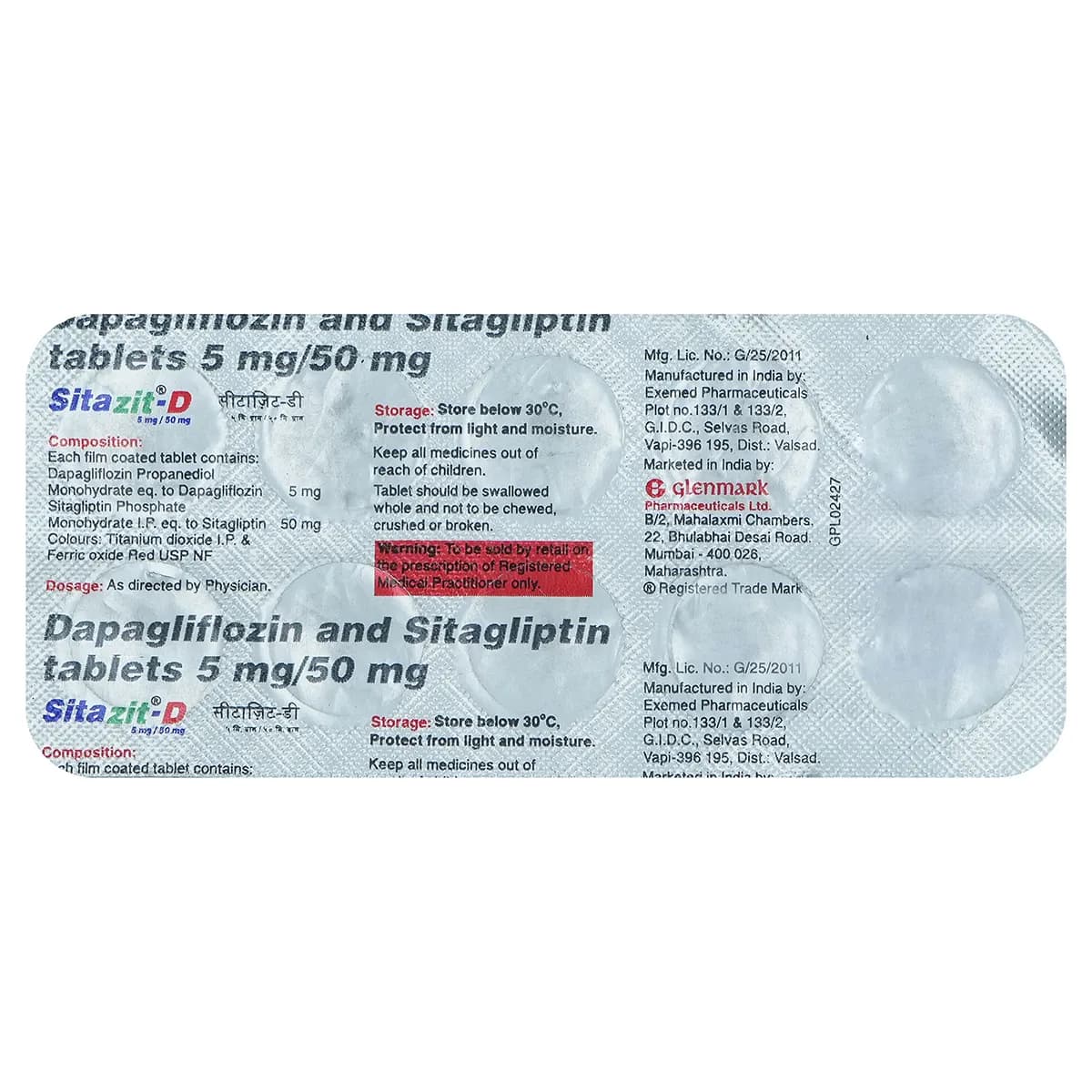 SITAPEP D 5/50MG TAB