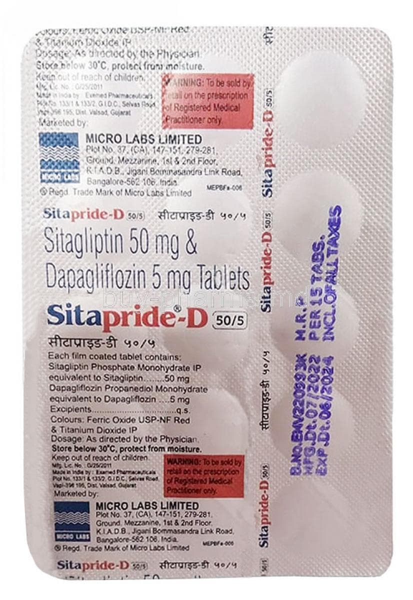 SITAPRIDE - D 50/5MG TAB
