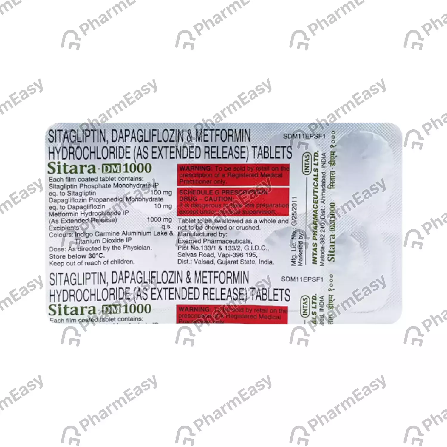 SITARA - DM 1000MG TAB
