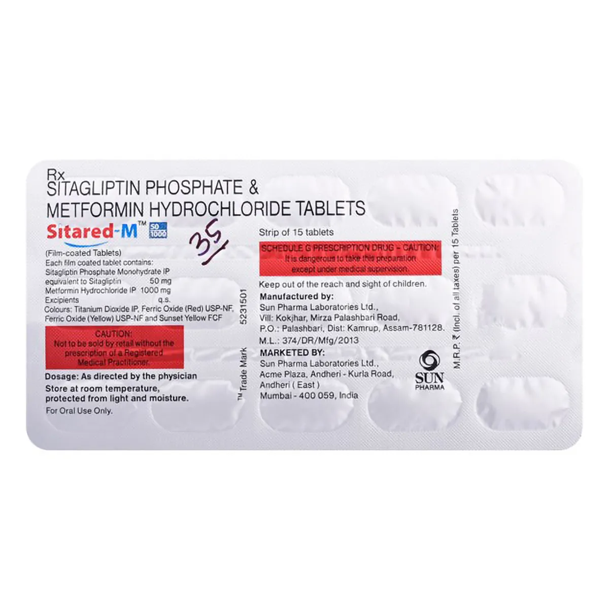 SITARED M 50/1000MG