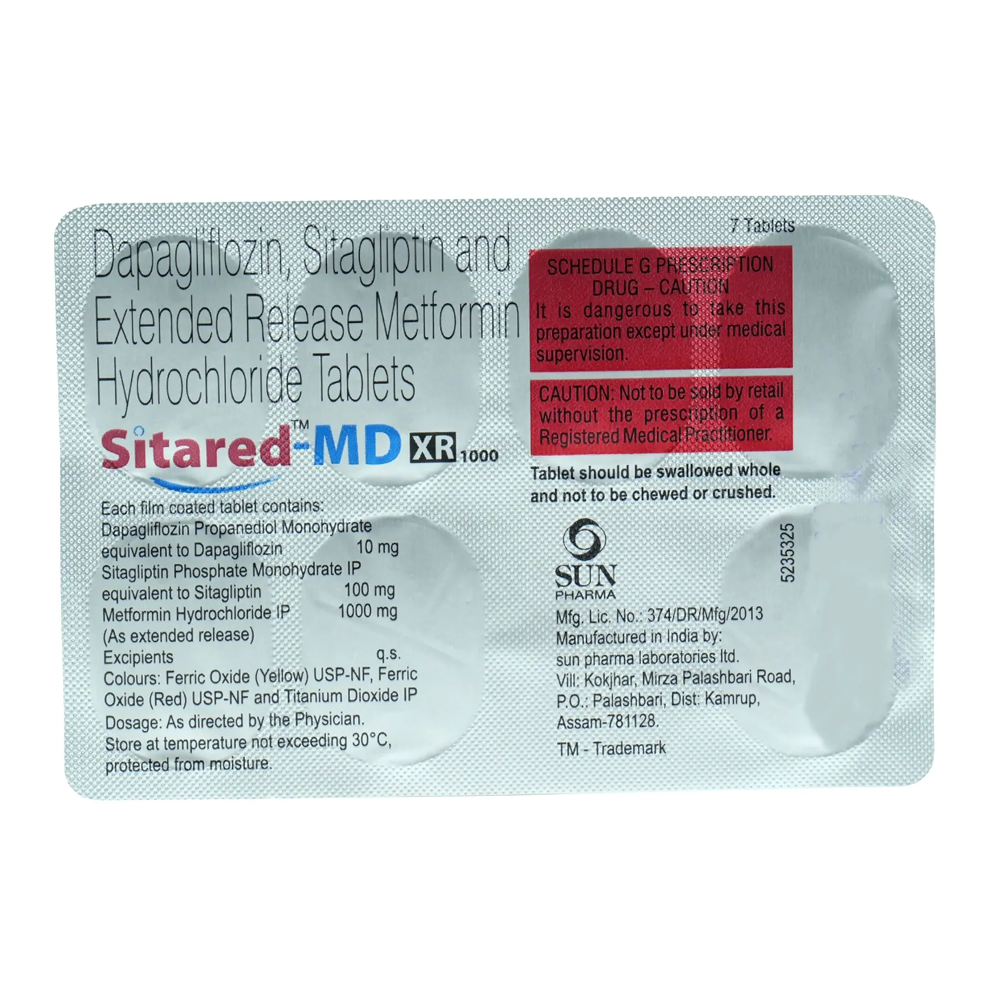 SITARED MD XR 1000MG