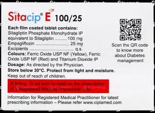 SITAVERSE E 100/25MG TAB
