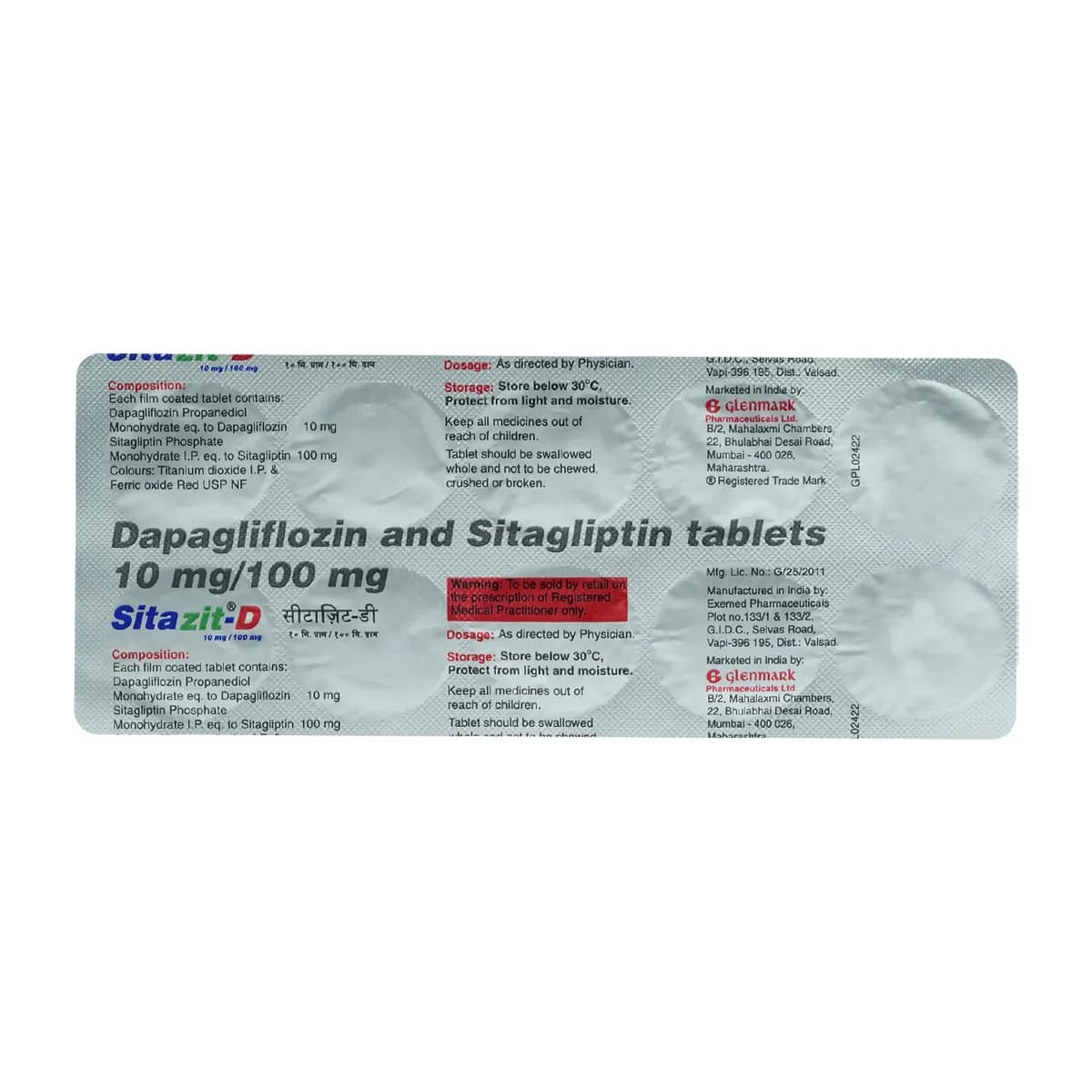 SITAZIT D 10/100 TAB
