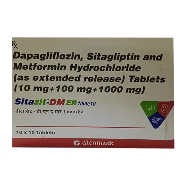 SITAZIT DM ER 1000/10`S TAB