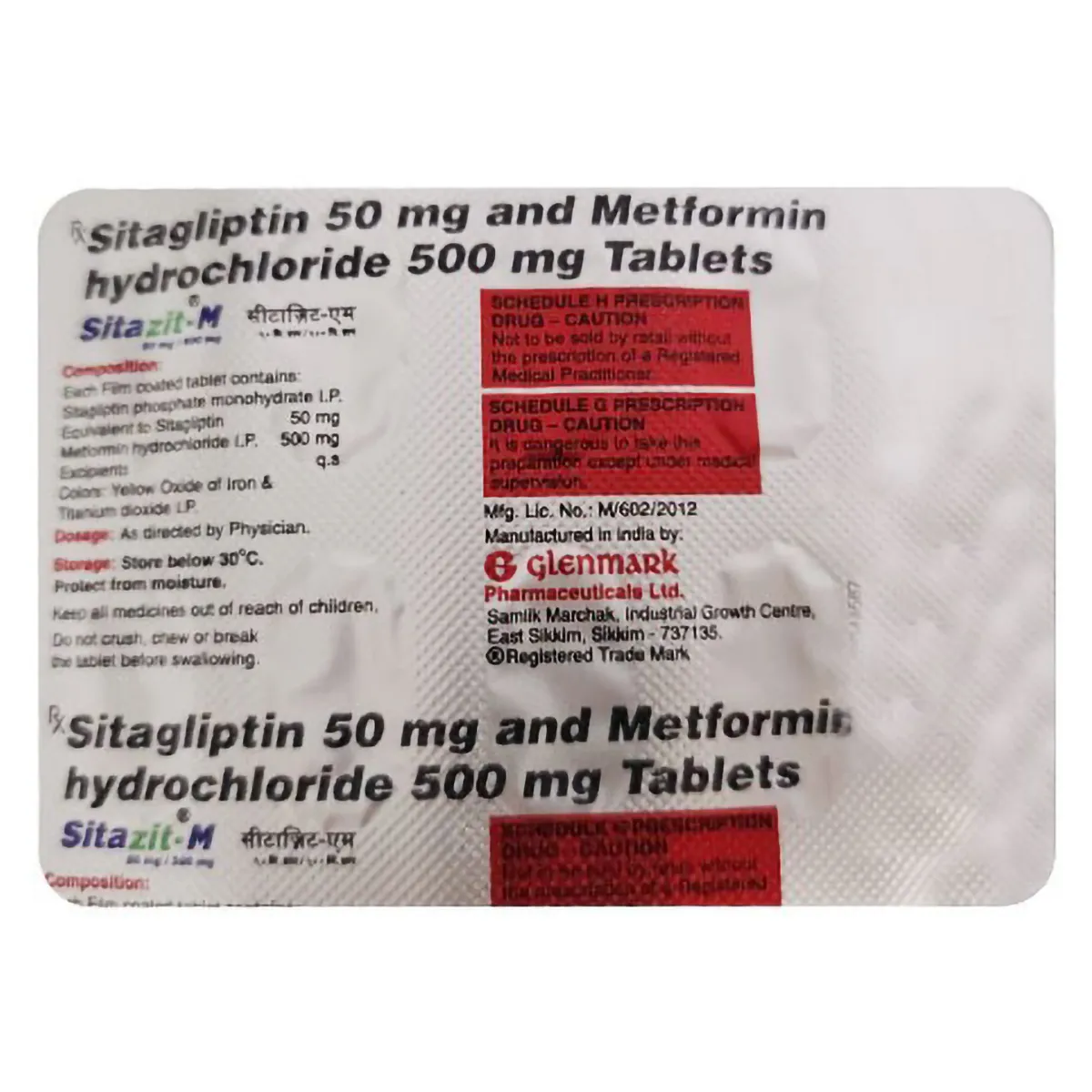 SITAZIT M 50/500 TAB