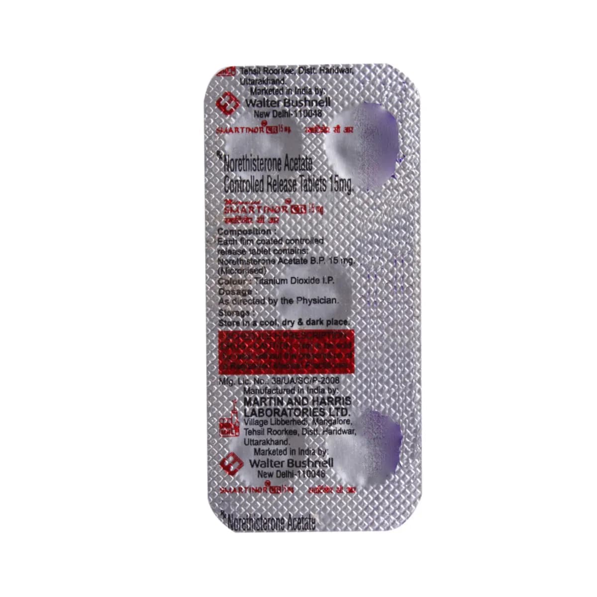 SMARTINOR CR 15MG TAB