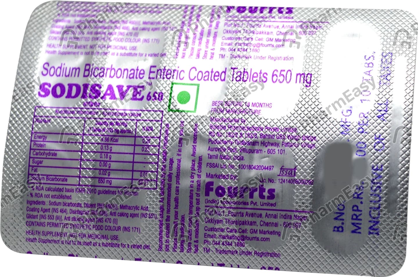 SODISAVE 650MG TAB