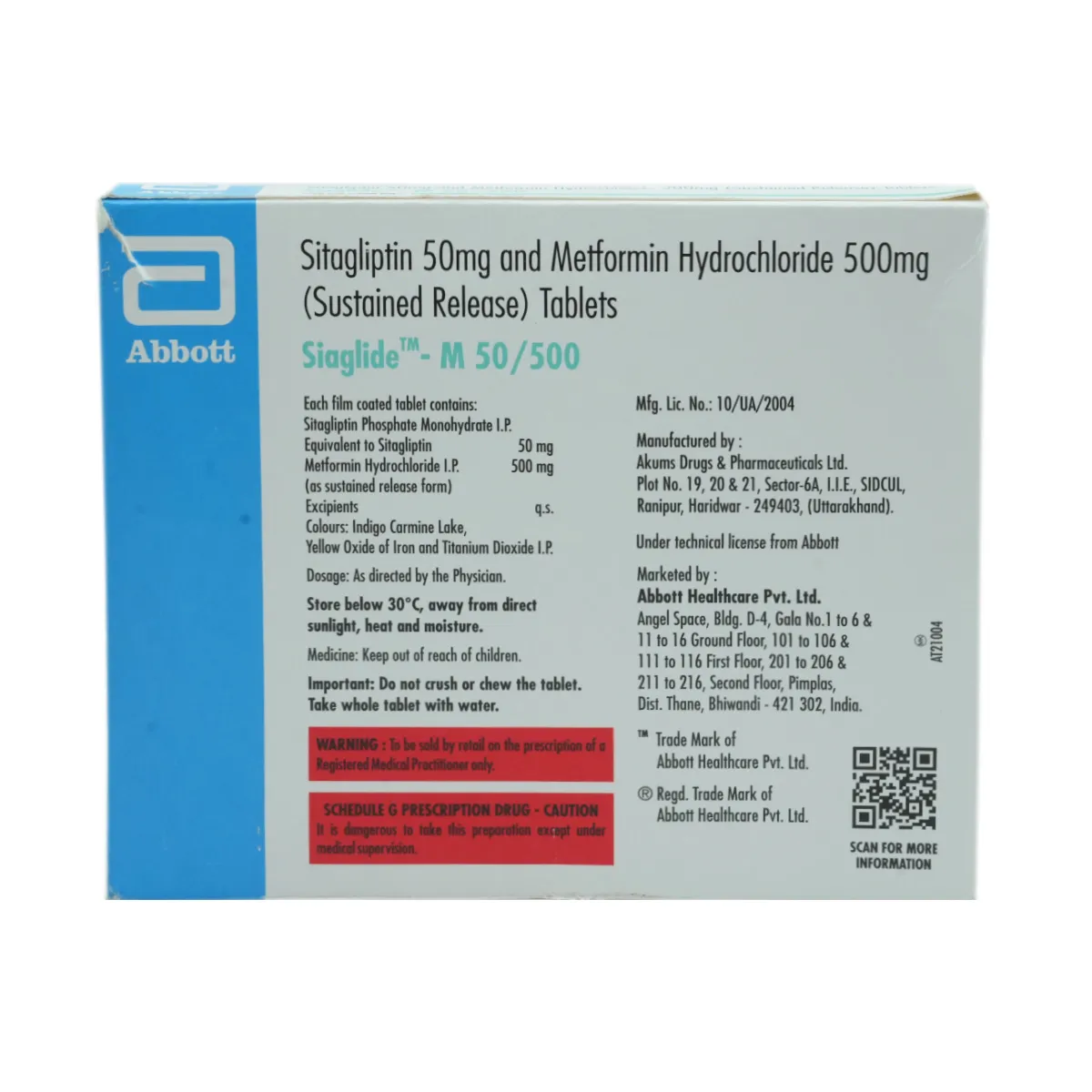 SOGLYT M 500MG TAB